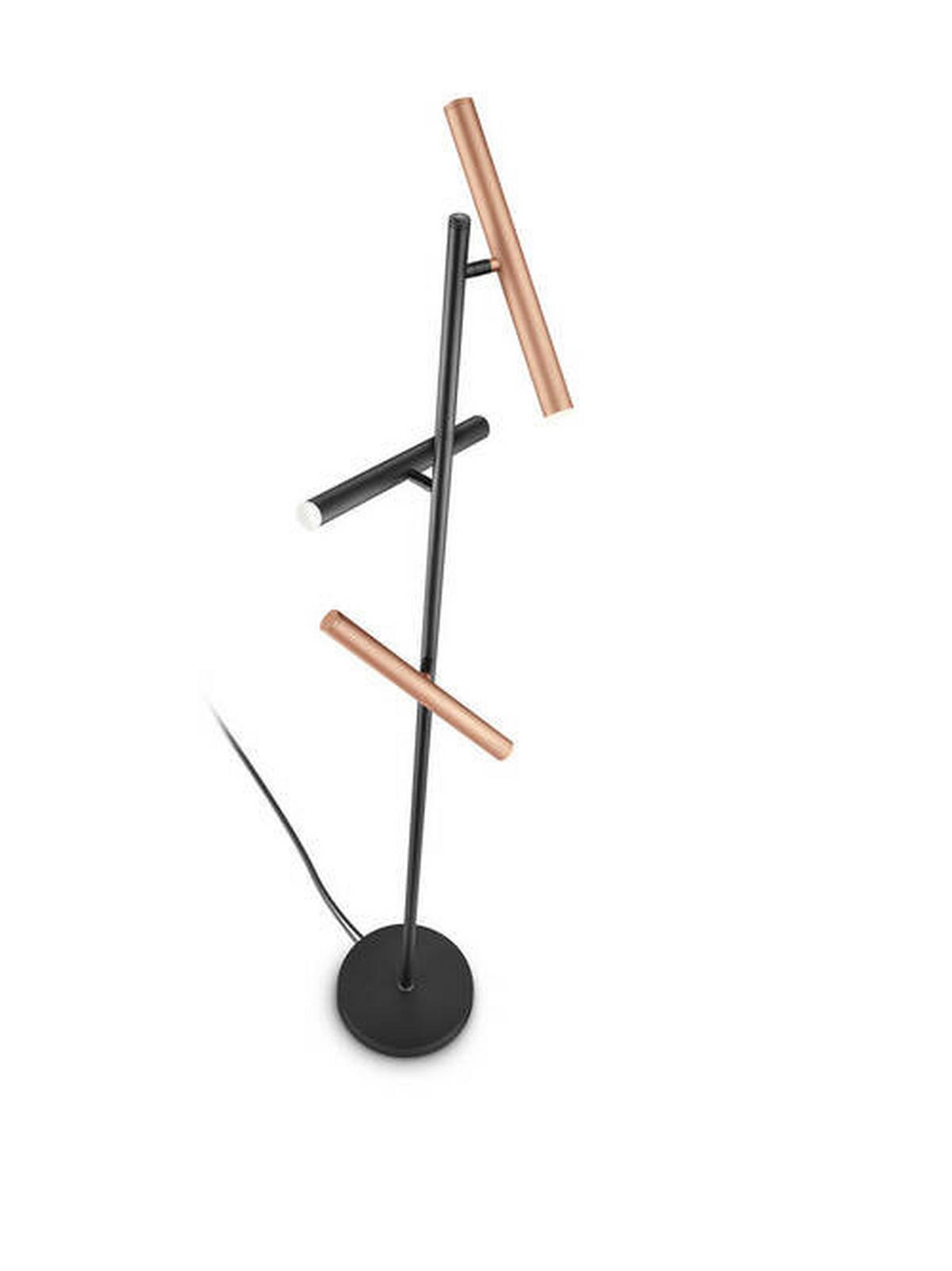 STOJACIA LED LAMPA, 30/150 cm  - čierna/biela, Konventionell, kov/plast (30/150cm) - Musterring