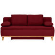 SCHLAFSOFA  in Webstoff Dunkelrot  - Naturfarben/Dunkelrot, KONVENTIONELL, Holz/Textil (203/95/96cm) - Venda