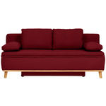 SCHLAFSOFA  in Webstoff Dunkelrot  - Naturfarben/Dunkelrot, KONVENTIONELL, Holz/Textil (203/95/96cm) - Venda