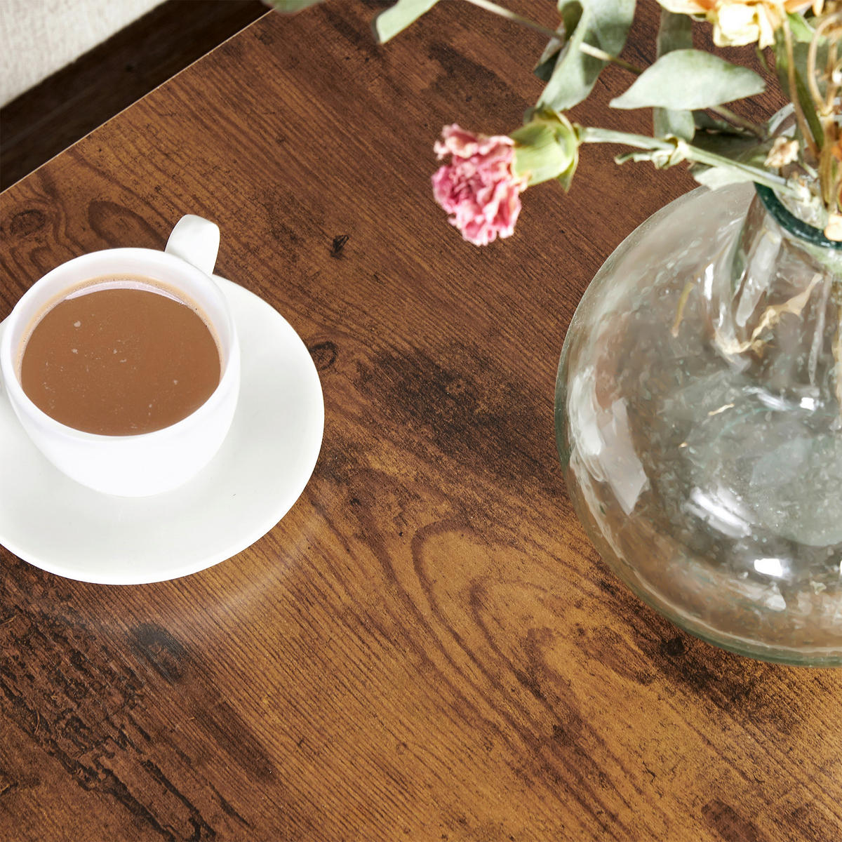 BEISTELLTISCH 40/40/46,4 cm Braun, Schwarz rechteckig  - Schwarz/Braun, Basics, Papier/Holzwerkstoff (40/40/46,4cm)