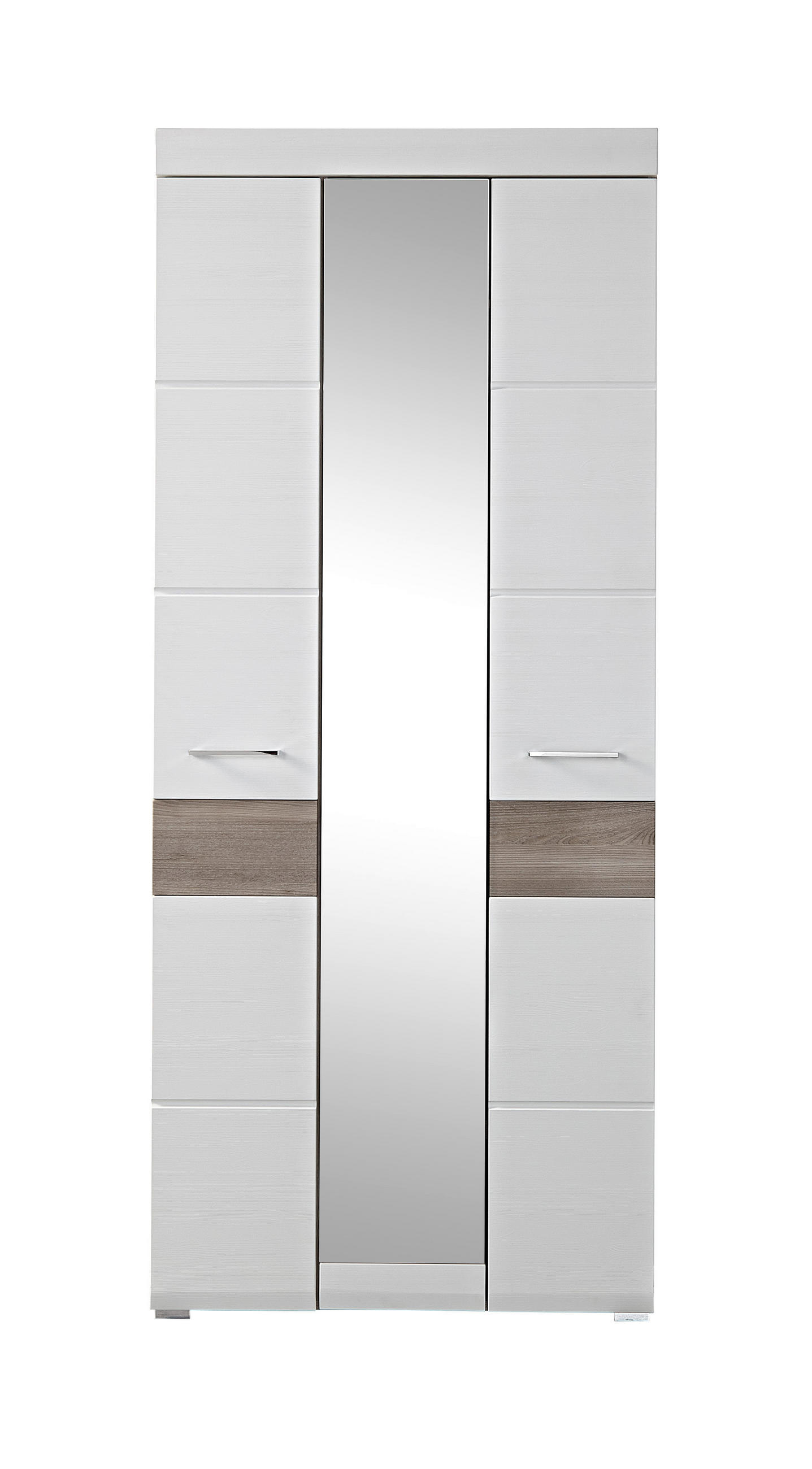 DULAP PENTRU HOL 85/200/40 cm  - alb/culoare stejar argintiu, Design (85/200/40cm) - Voleo