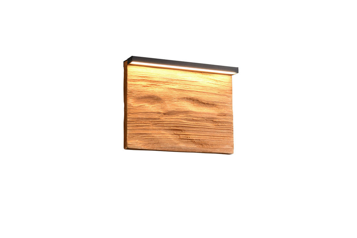 LED-WANDLEUCHTE KALEA 20/7,5/15 cm   - Schwarz/Kieferfarben, Natur, Holz/Metall (20/7,5/15cm)