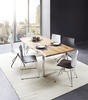 TISCHGESTELL 78/7,5/72 cm Metall Edelstahlfarben  - Edelstahlfarben, Design, Metall (78/7,5/72cm) - Valdera