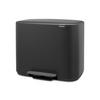 ABFALLEIMER BO TRETEIMER 11 + 23 L  - Schwarz, Basics, Kunststoff/Metall (54/44/36,5cm) - Brabantia