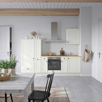 KÜCHENBLOCK Cascada 270 cm  in Weiß, Eichefarben  - Eichefarben/Schwarz, MODERN, Holzwerkstoff/Metall (270cm) - Nobilia