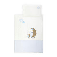BABYBETTWÄSCHESET 100/135 cm  - Creme/Hellblau, Basics, Textil (100/135cm) - Patinio
