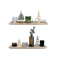 TEELICHTHALTER-SET - Multicolor, Lifestyle, Glas/Holz (43/12,5/16,2cm) - X-Mas