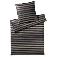 BETTWÄSCHE Tone Makosatin 155/200 cm  - Anthrazit/Braun, Design, Naturmaterialien/Textil (155/200cm) - Joop!