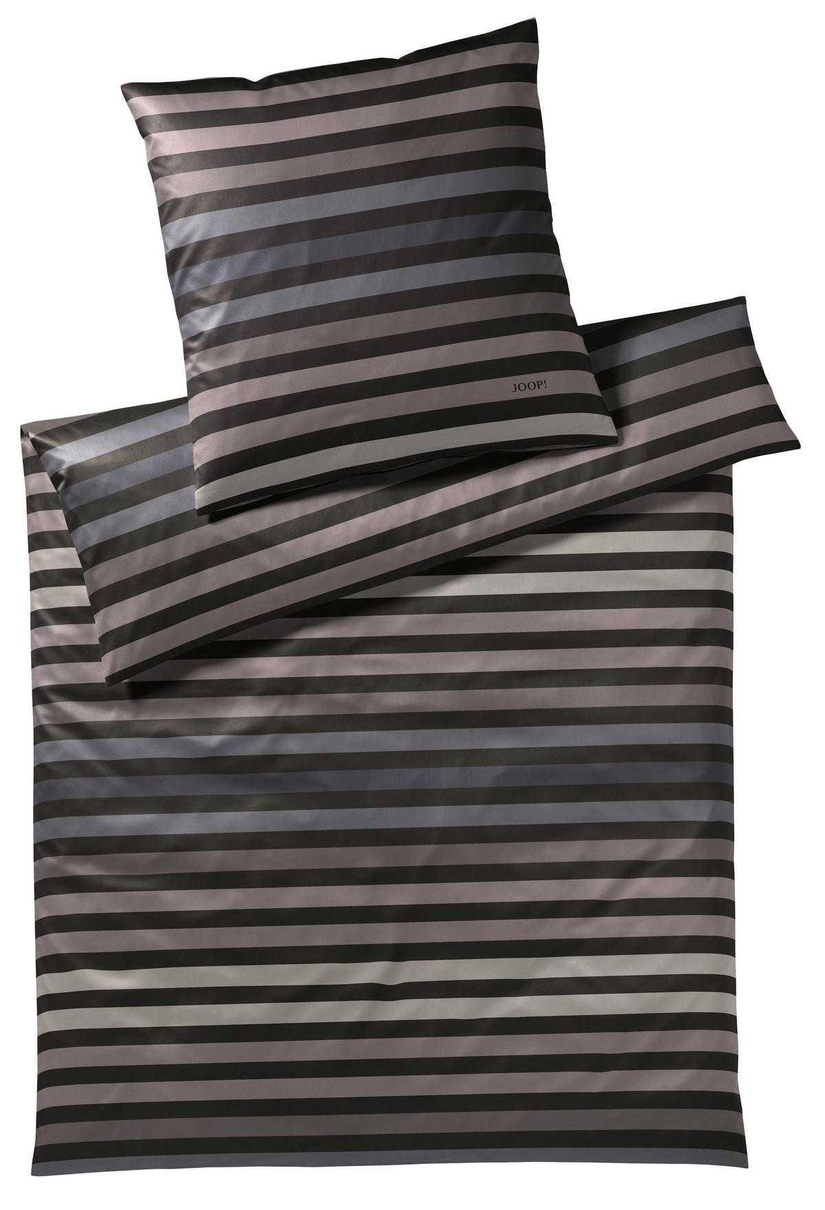 BETTWÄSCHE Tone Makosatin 155/200 cm  - Anthrazit/Braun, Design, Naturmaterialien/Textil (155/200cm) - Joop!