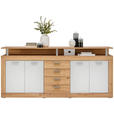 SIDEBOARD 195/88/38 cm  - Alufarben/Schwarz, Basics, Holzwerkstoff/Kunststoff (195/88/38cm) - Xora