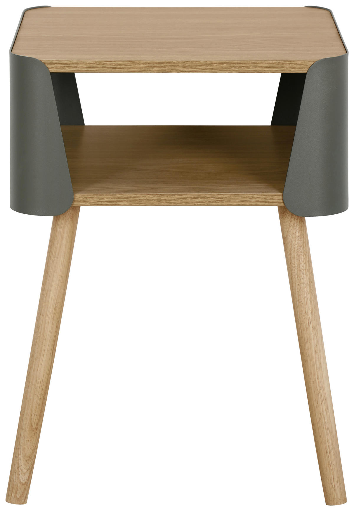 NACHTSCHRANK 40/54,5/39 cm, Grau, Naturfarben, massiv  - Naturfarben/Grau, Trend, Holz/Holzwerkstoff (40/54,5/39cm) - Xora