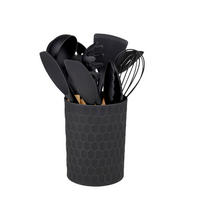 SADA KUCHYŇSKÉHO NÁČINÍ  - černá, Basics, dřevo/plast (14/14/33cm) - Alpina 6287