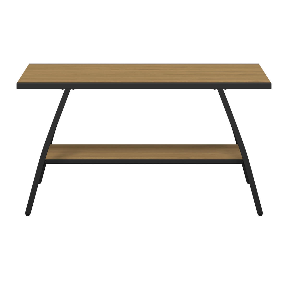 LOUNGETISCH  - Schwarz/Teakfarben, MODERN, Holz/Metall (113/59/60,5cm) - Ambia Garden