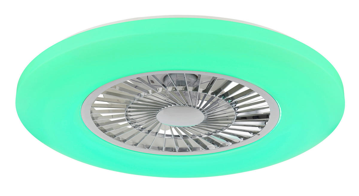 VENTILATOR STROPNI  prozirno, bijela, boje kroma   prozirno  ALVA  - bijela/prozirno, Basics, plastika (59,5/15,4cm) - Globo