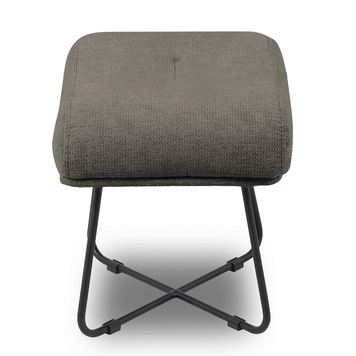 SESSELSET in Chenille Graphitfarben  - Schwarz/Graphitfarben, Design, Textil/Metall (67cm) - Livetastic