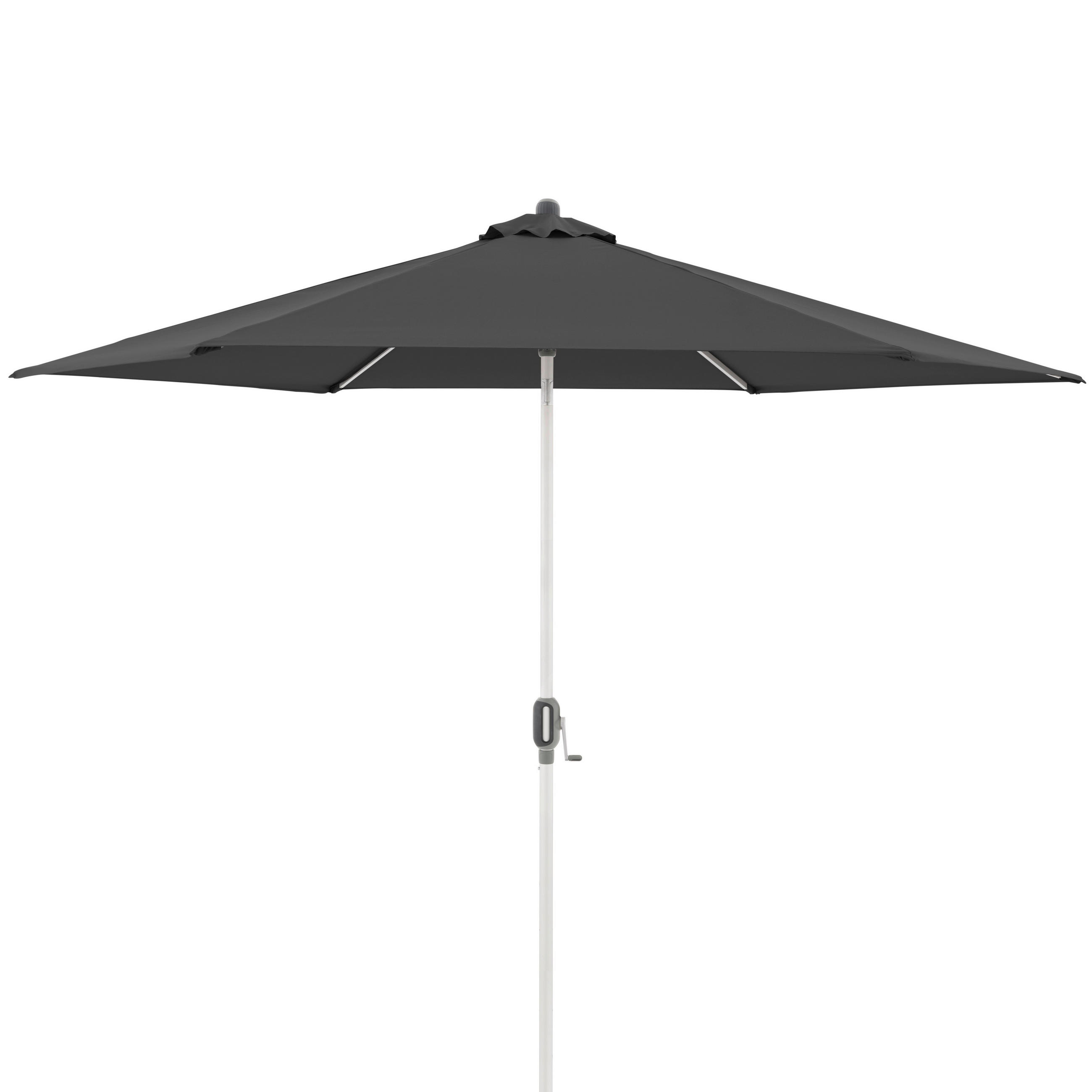 Thumbnail - Doppler Sonnenschirm, Anthrazit, Silber, Metall, Textil, 305x305 cm, höhenverstellbar, lichtecht, Knickgelenk, regenabwe...