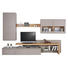 WOHNWAND in Eichefarben, Fango - Edelstahlfarben/Fango, Design, Glas/Holz (325/214,5/41,2-55,7cm) - Moderano WOHNWAND in Eichefarben, Fango - Edelstahlfarben/Fango, Design, Glas/Holz (325/214,5/41,2-55,7cm) - Moderano