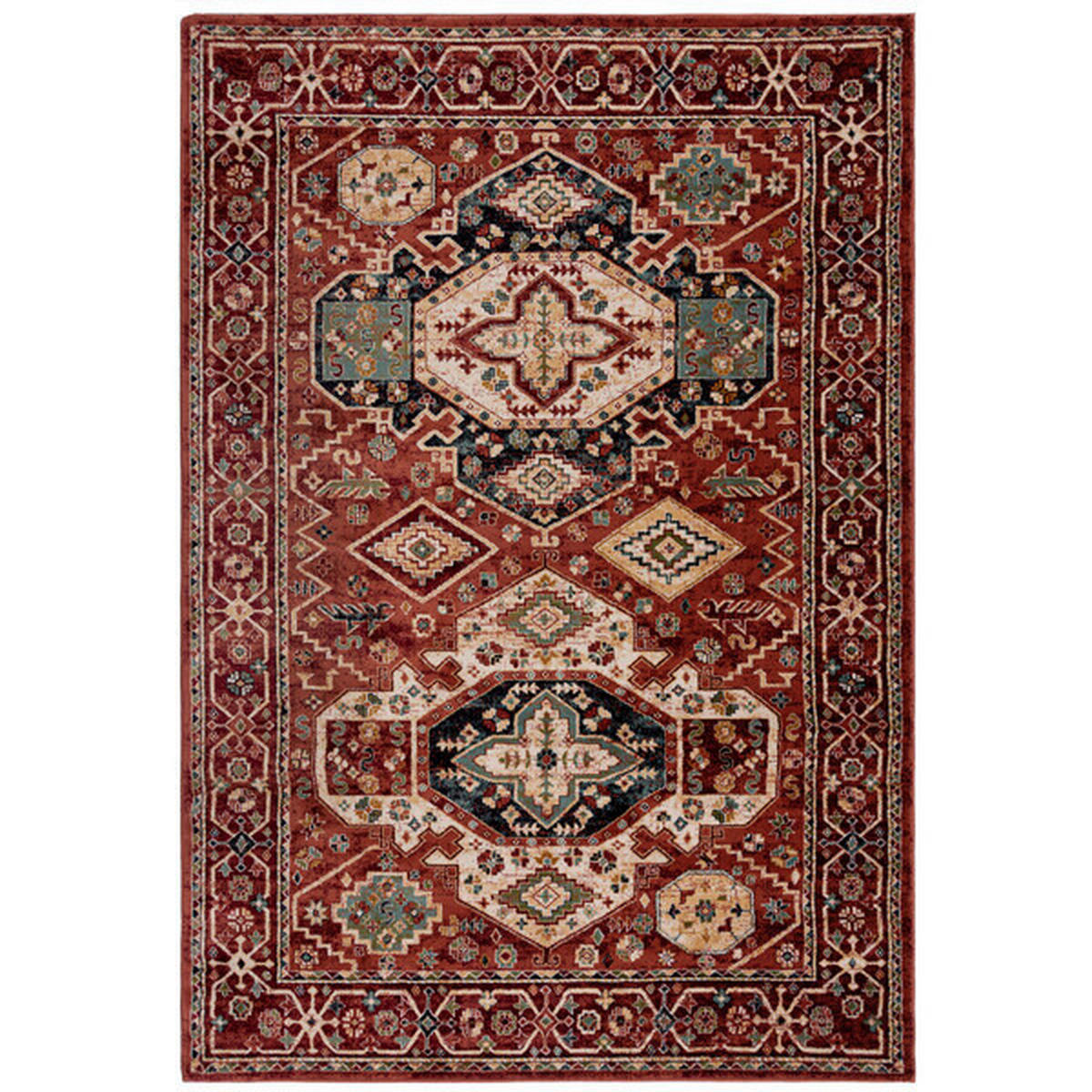 VINTAGE-TEPPICH 80/150 cm GILLINGHAM Rot  - Rot, KONVENTIONELL, Textil (80/150cm)