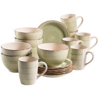 FRÜHSTÜCKSSET 18-teilig Grün  - Grün, Basics, Keramik - Mäser