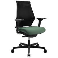 DREHSTUHL  in Flachgewebe Grün, Schwarz  - Schwarz/Grün, MODERN, Kunststoff/Textil (47/100-112/45-51cm) - Topstar