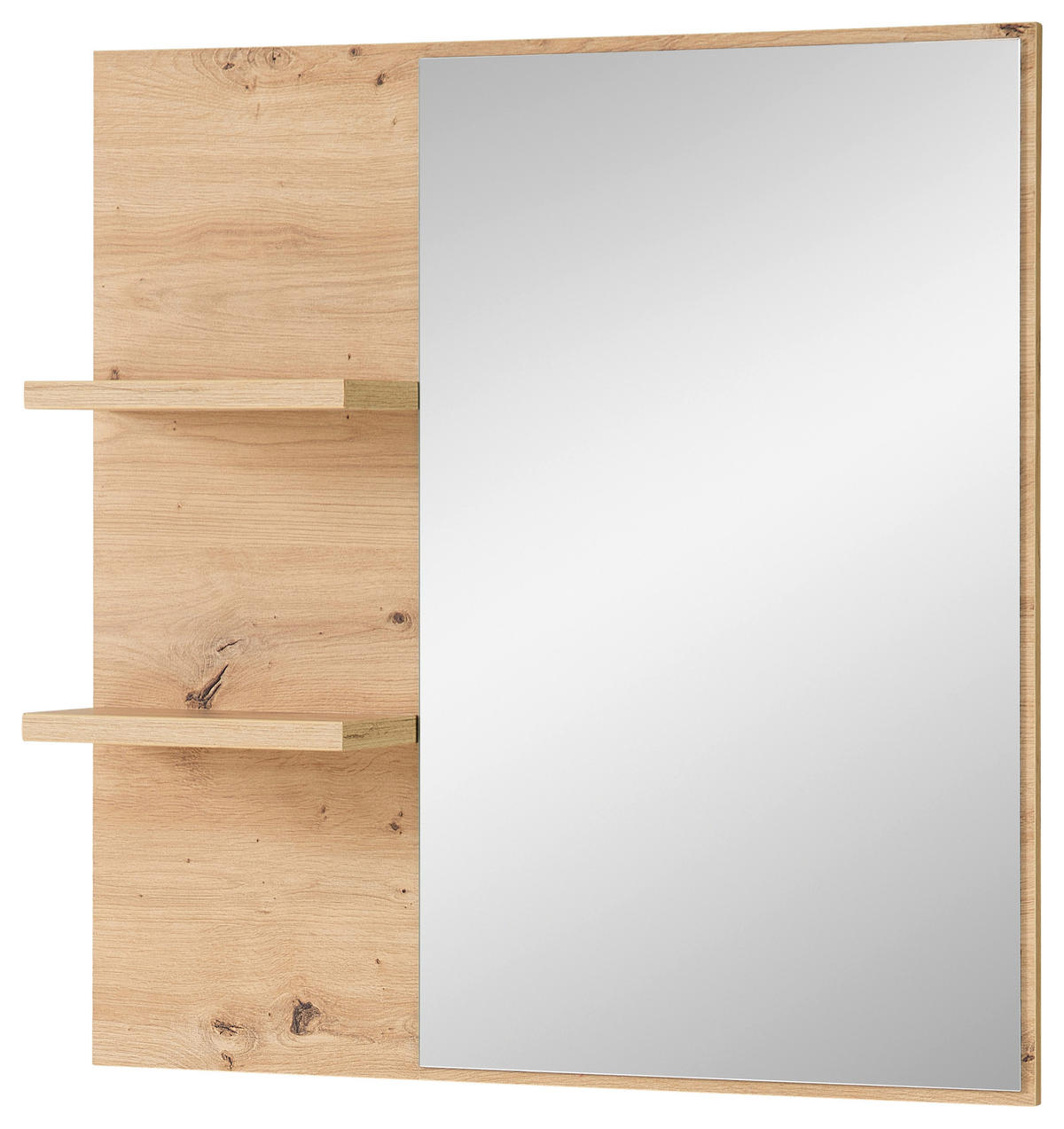 OGLEDALO ZIDNO  78/80/17 cm     - hrast Artisan, Design, staklo/drvni materijal (78/80/17cm) - Xora