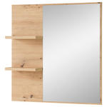 WANDSPIEGEL 78/80/17 cm  - Eiche Artisan, Design, Glas/Holzwerkstoff (78/80/17cm) - Xora