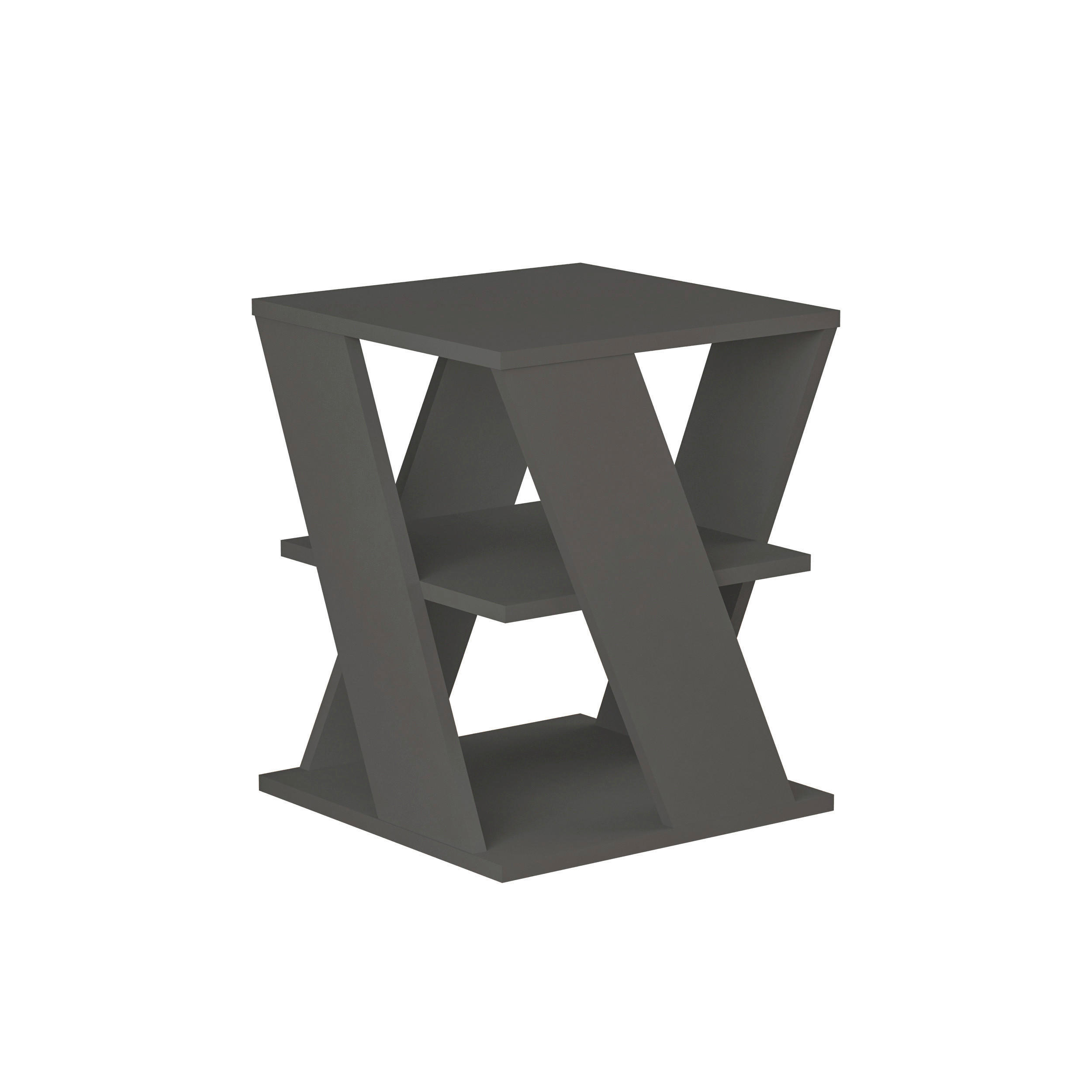 Livetastic Couchtisch Anthrazit 55x55x55 cm