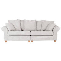 BIG SOFFA i manchester cremefärgad  - ekfärgad/cremefärgad, Lifestyle, trä/textil (264/70/111cm) - Livetastic