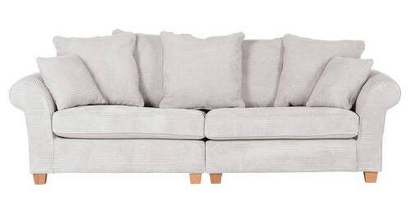 BIGSOFA Cord Creme  - Eichefarben/Creme, LIFESTYLE, Holz/Textil (264/70/111cm) - Landscape