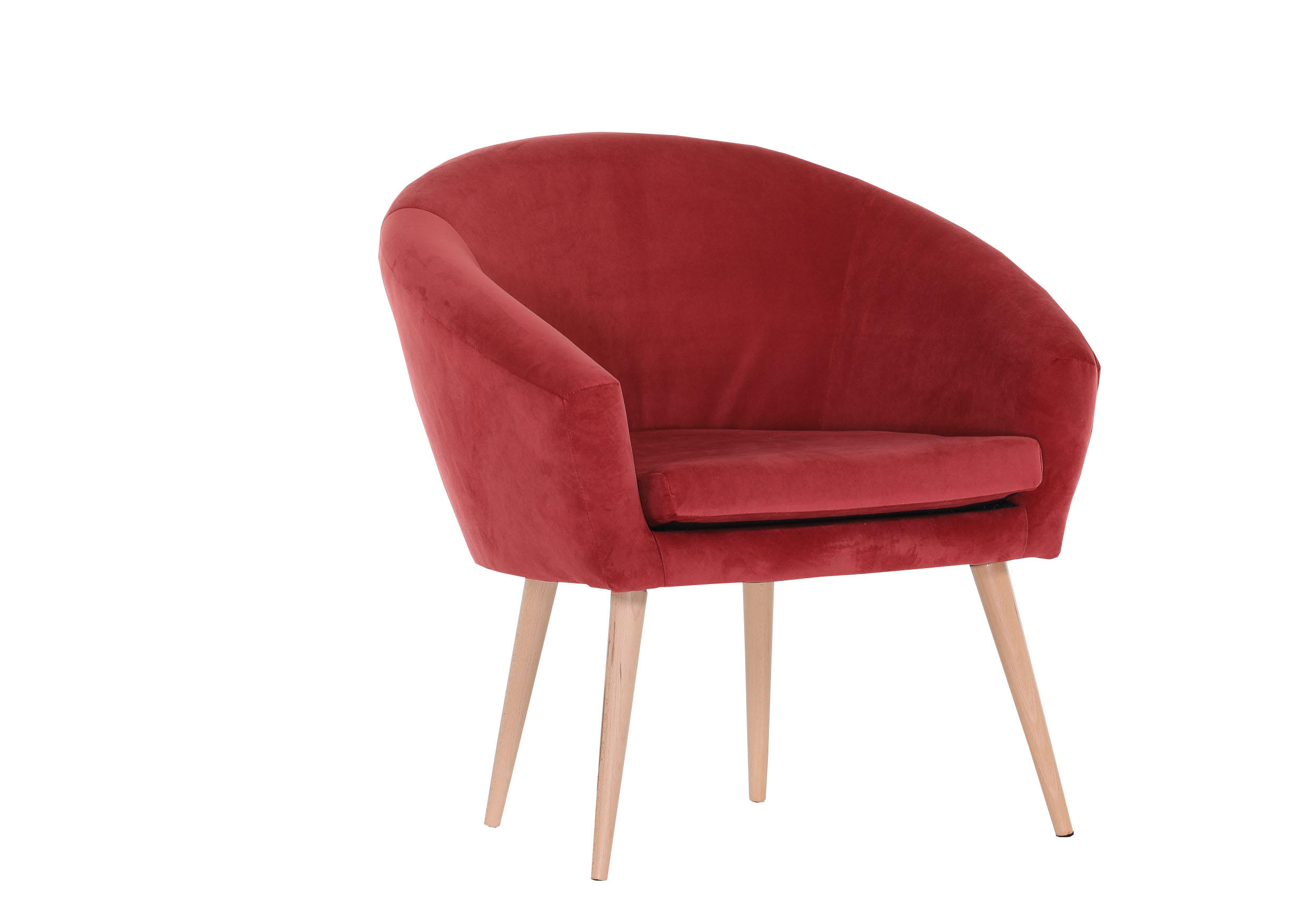 FOTELJ,  rdeča  - rdeča, Design (73/73/43/66cm) - Carryhome
