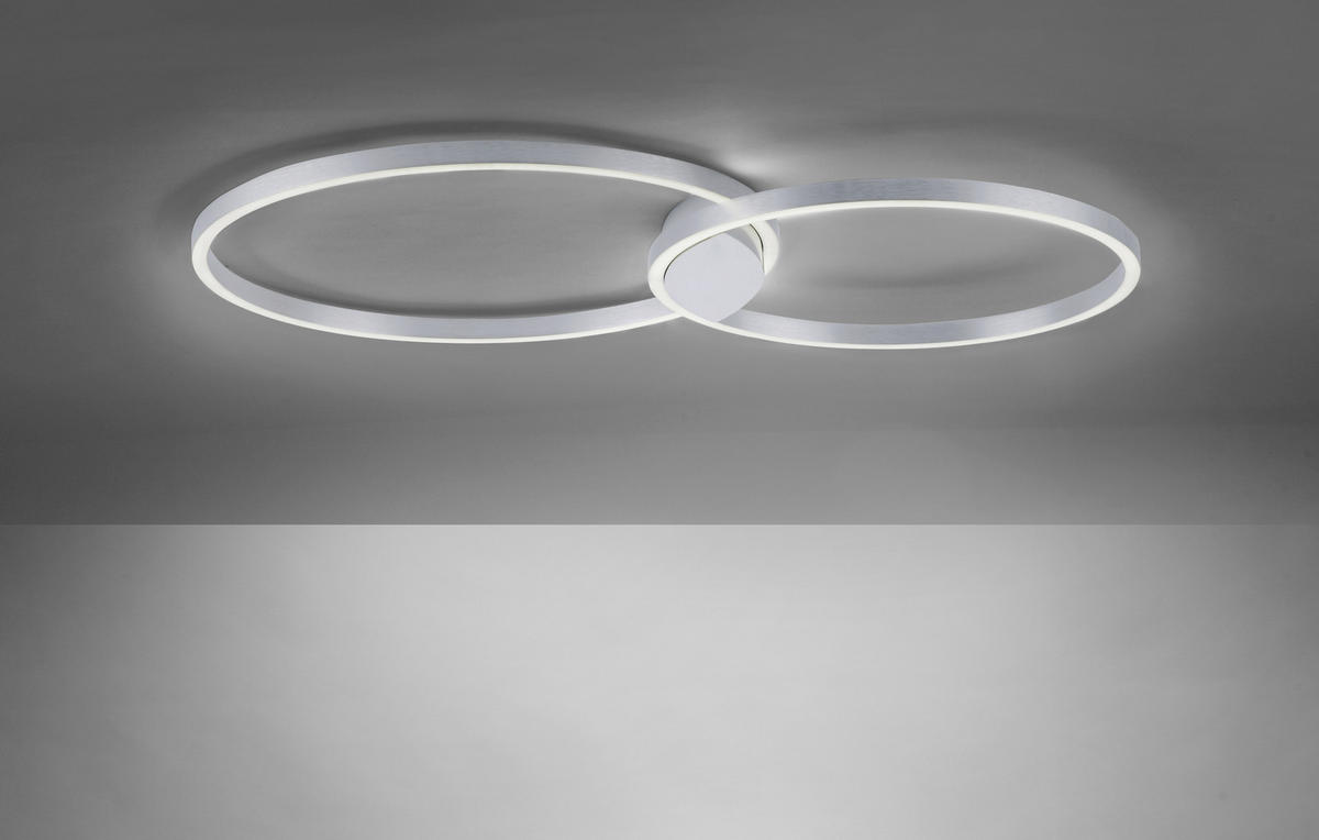 LED-DECKENLEUCHTE 96,4/60 cm    - Alufarben, Design, Metall (96,4/60cm)