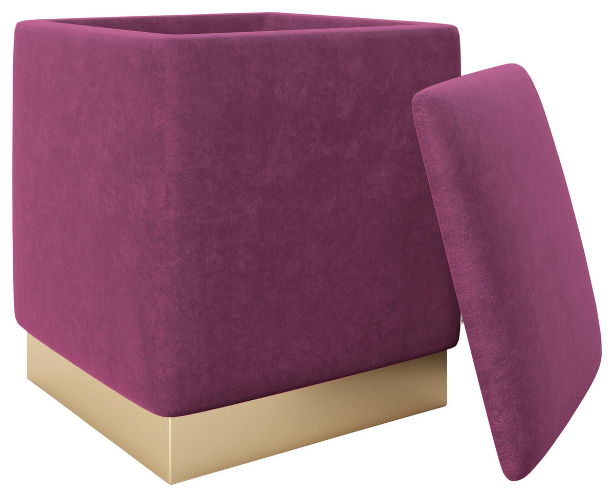TABURE, tekstil lila  - zlate barve/lila, Trendi, tekstil (37/44/37cm) - Playboy