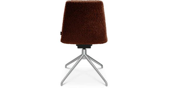 STUHL in Aluminium Bouclé Metall, Textil - Alufarben/Kupferfarben, Design, Textil/Metall (46/81,5-84,5/55cm) - Johann Jakob
