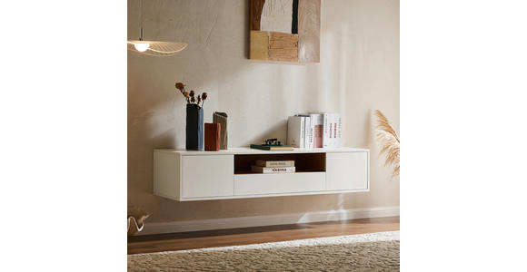 LOWBOARD  in 150/30/40 cm  - Eichefarben/Weiß, Design, Holzwerkstoff (150/30/40cm) - Xora