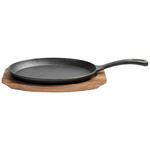 BRATPFANNE  - Schwarz/Naturfarben, Basics, Holz/Metall (37,5/17,5/2cm) - Homeware Profession.