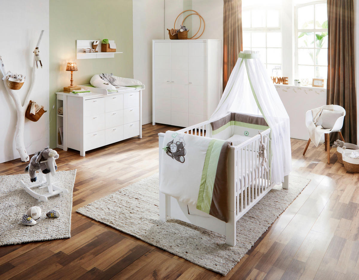 GITTERBETT Julija  - Weiß, Trend, Holz (147/85/80cm) - My Baby Lou