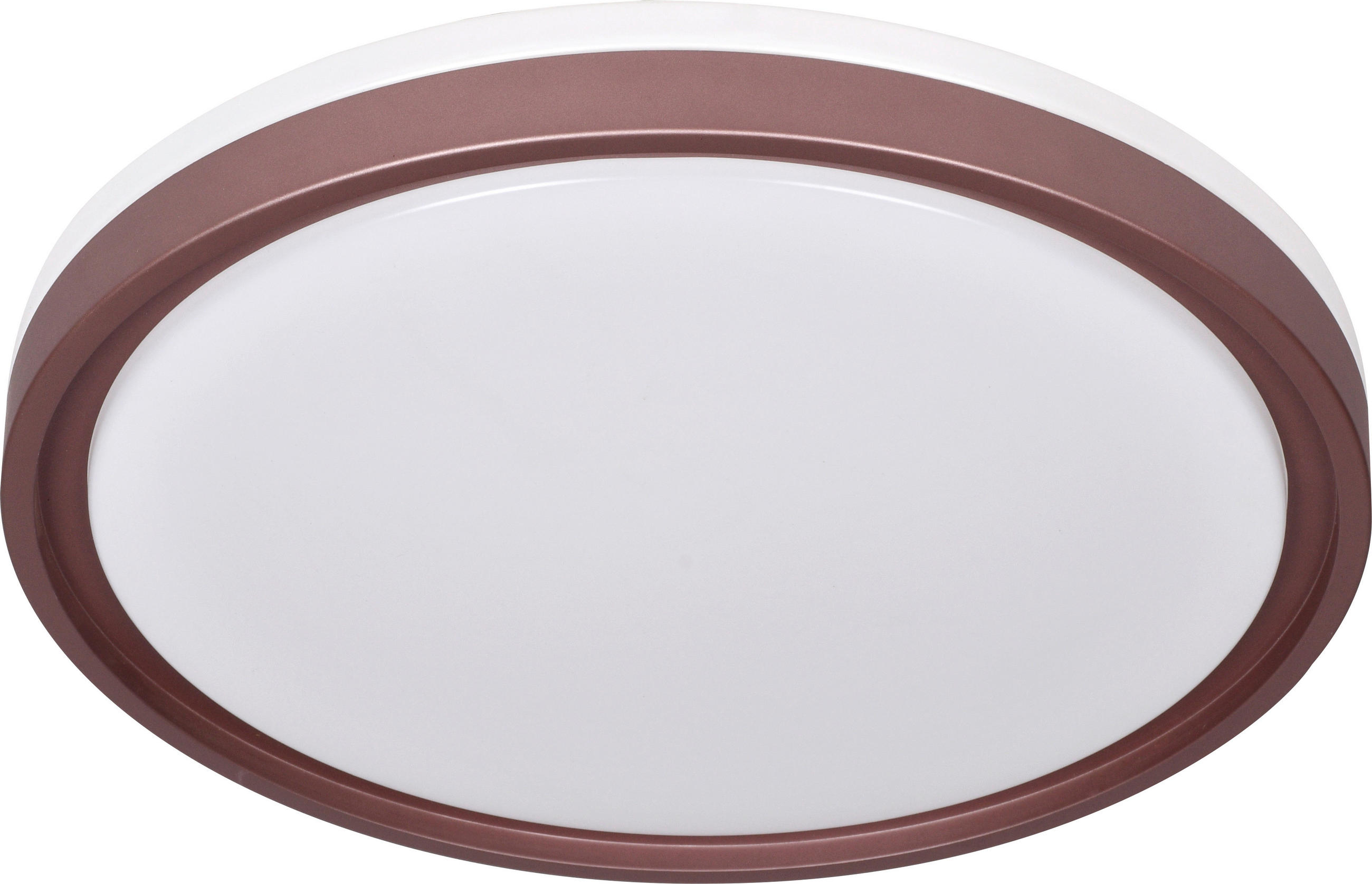 PLAFONIERĂ CU LED     - maro/alb, Basics, plastic/metal (41,5/41,5/9cm)