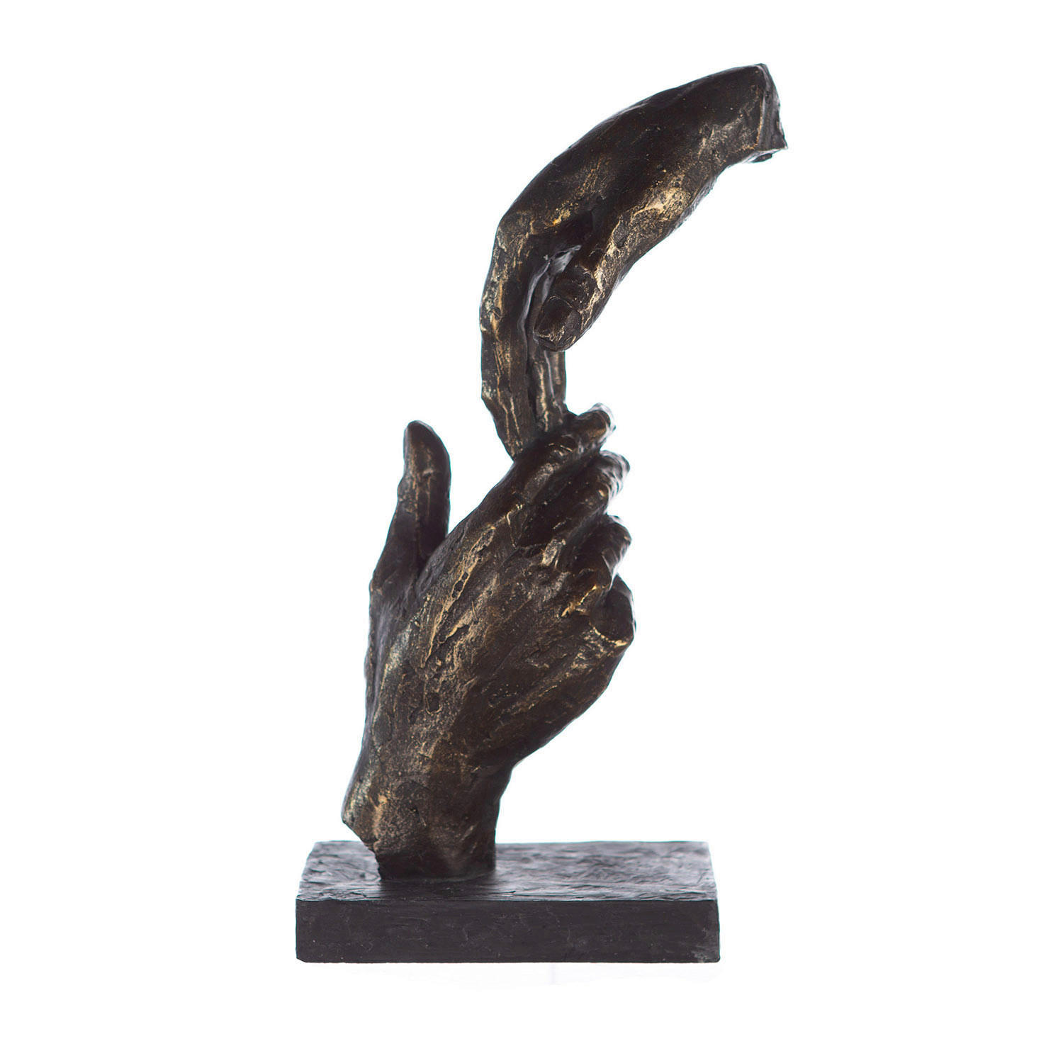 XXXLutz Skulptur Zwei Hände Bronze 13x29x8 cm