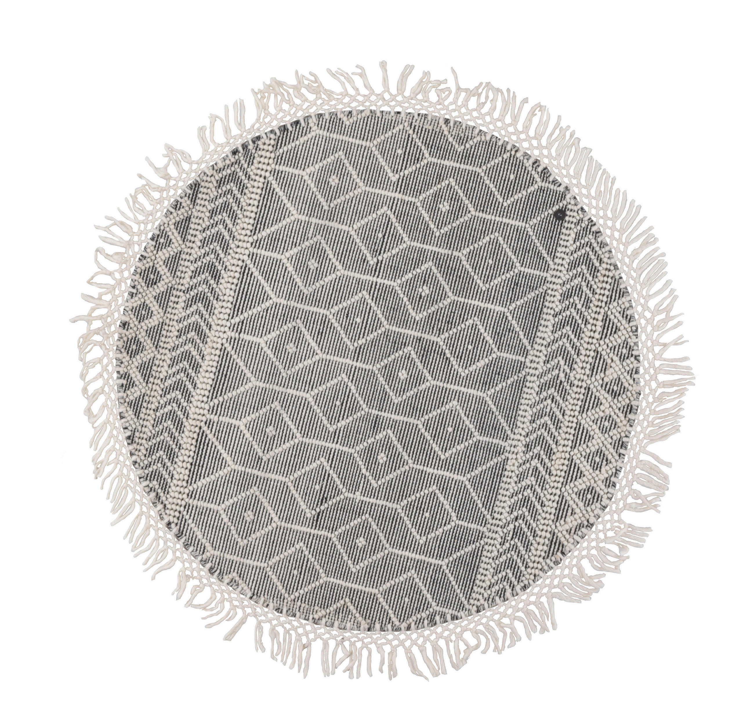 HANDWEBTEPPICH 140/140 cm Colored Macrame two Creme, Grau  - Creme/Grau, KONVENTIONELL, Textil (140/140cm) - Tom Tailor