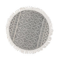 HANDWEBTEPPICH 140/140 cm Colored Macrame two Creme, Grau  - Creme/Grau, KONVENTIONELL, Textil (140/140cm) - Tom Tailor