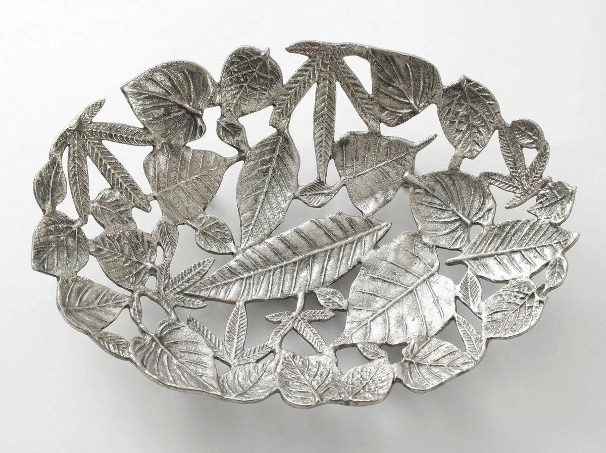 DEKOSCHALE - Silberfarben, Design, Metall (49/8/31cm) - Livetastic