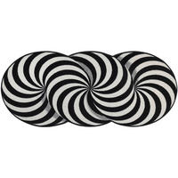 LÄUFER 60/140 cm Infinity Swirl Schwarz, Weiß  - Schwarz/Weiß, Design, Kunststoff/Textil (60/140cm) - wash+dry
