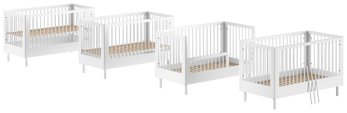 GITTERBETT 70/140 cm  - Weiß, MODERN, Holz (70/140cm) - Vipack