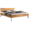 BETT 140/200 cm  in Buchefarben, Alufarben  - Buchefarben/Alufarben, MODERN, Holz/Metall (140/200cm) - Hasena
