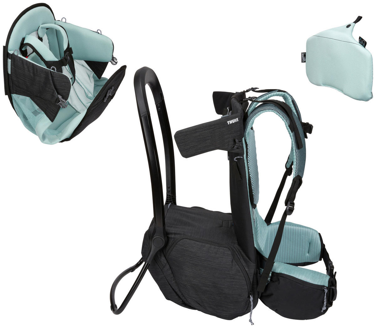 RÜCKENTRAGE SAPLING  - Pastellblau/Schwarz, Basics, Textil (35/31/73cm) - Thule