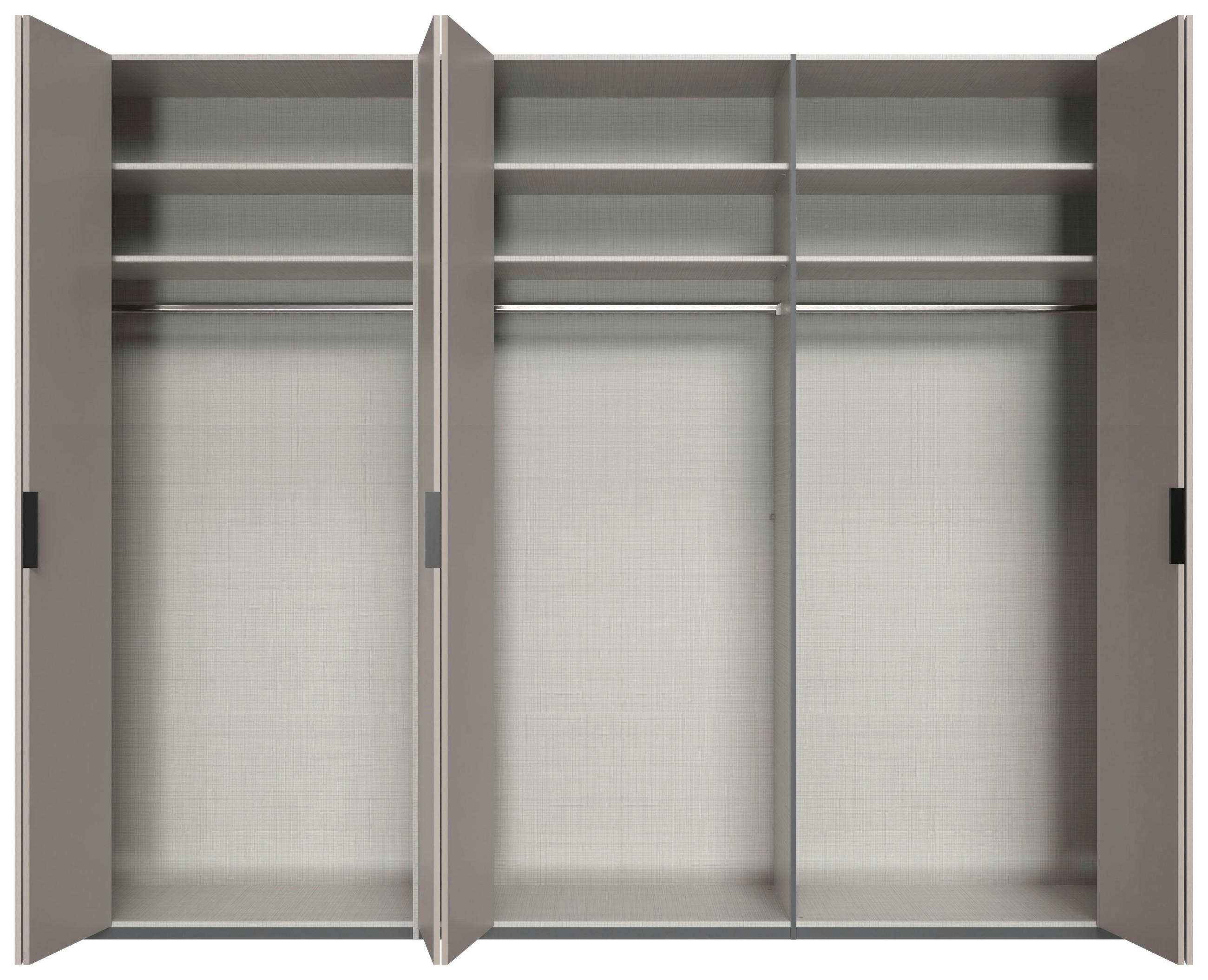 FALTTÜRENSCHRANK 300/236/58 cm 6-türig Graphitfarben, Grau, Sahara  - Schwarz/Graphitfarben, Design, Holzwerkstoff (300/236/58cm) - Boxxx