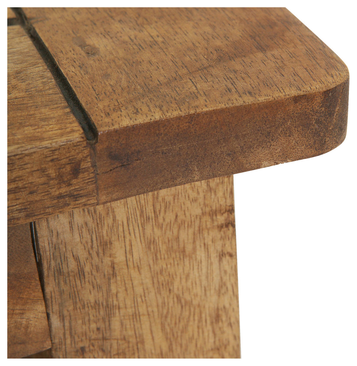 COUCHTISCH Mangoholz massiv 70/70/45 cm quadratisch Naturfarben, Schwarz  - Schwarz/Naturfarben, KONVENTIONELL, Holz/Metall (70/70/45cm) - Landscape