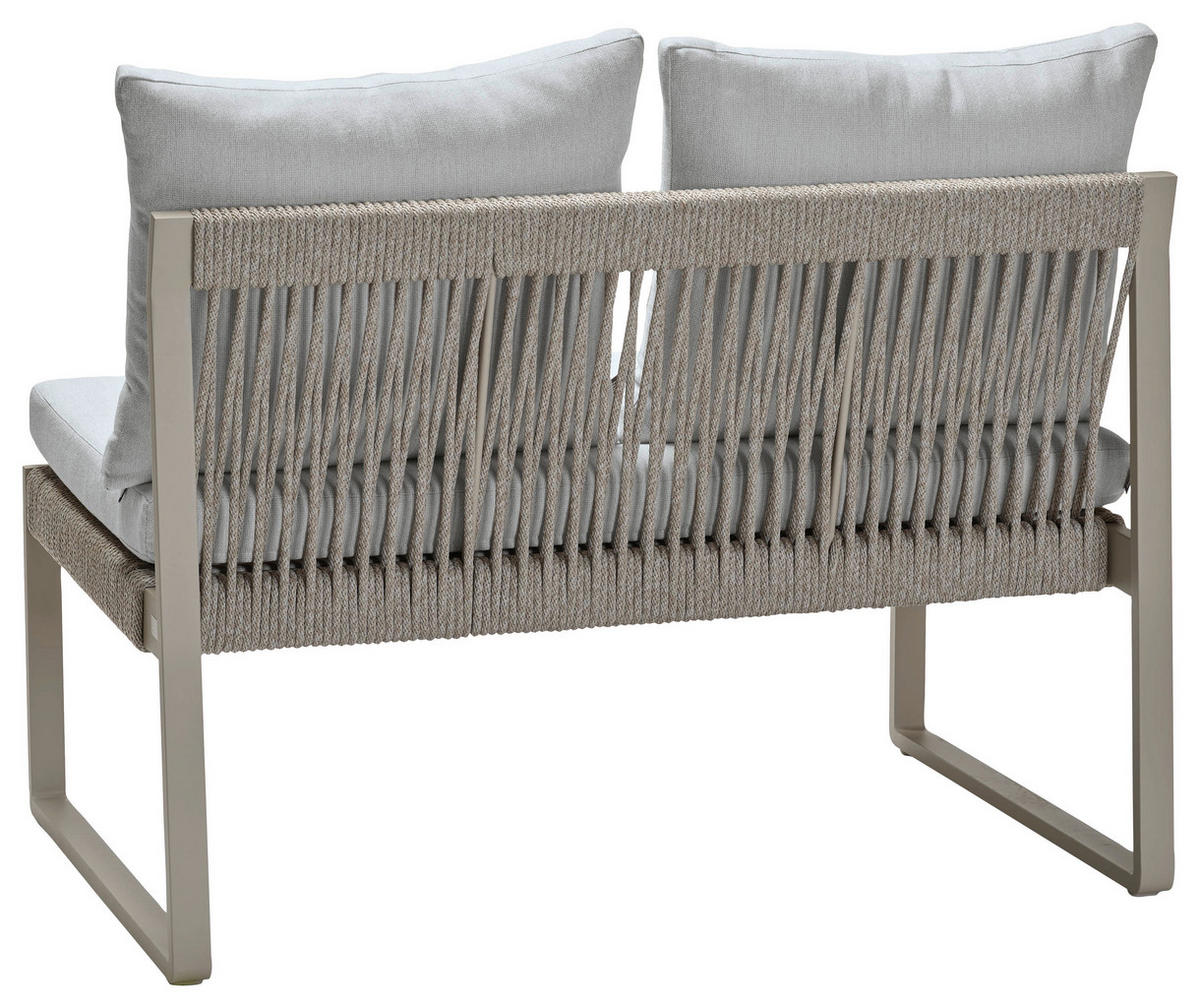 2-SITZER-BANK 110/85/75 cm  in Hellgrau, Greige  - Greige/Hellgrau, Design, Textil/Metall (110/85/75cm) - Stern