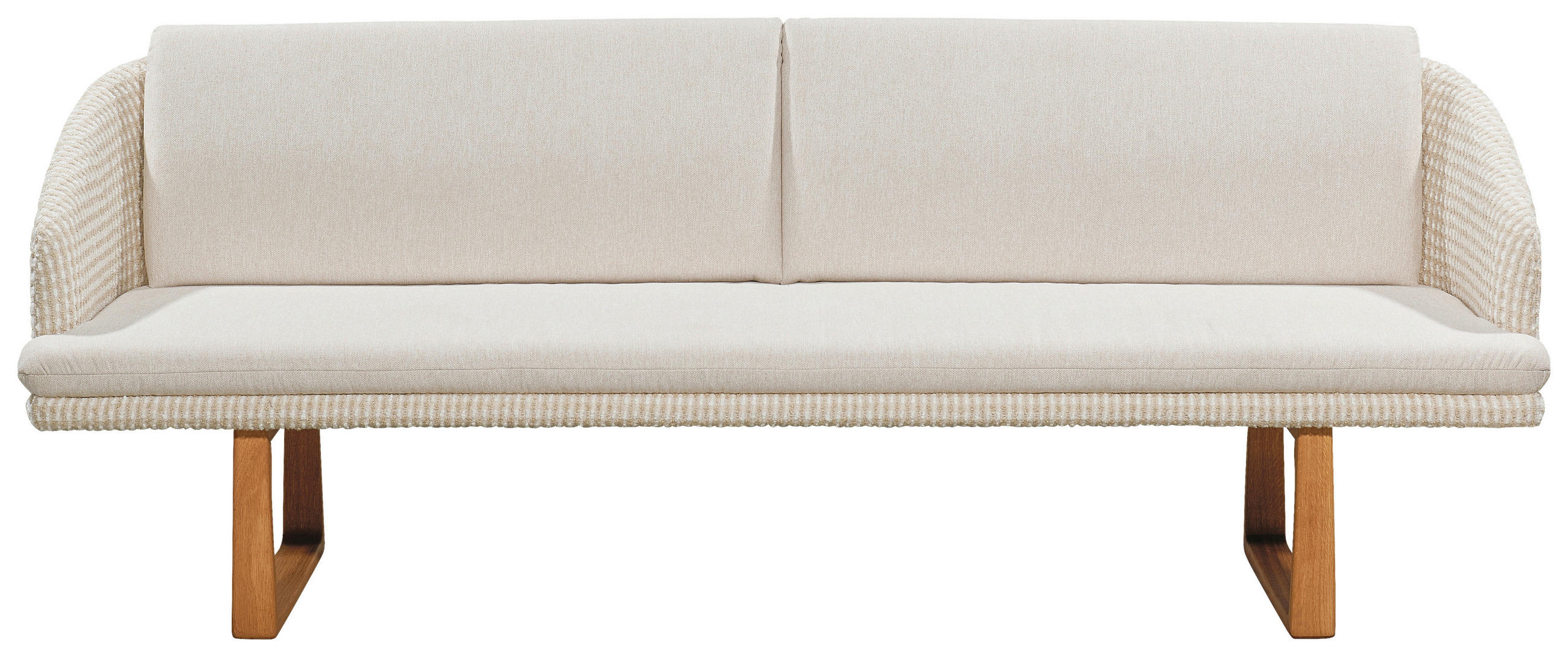 SITZBANK 235/91/68 cm Flachgewebe Naturfarben massiv  - Eichefarben/Beige, Design, Textil (235/91/68cm) - Lomoco