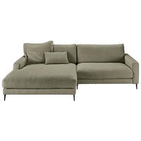 Freisteller von Pure Home Lifestyle ECKSOFA Grün Flachgewebe.